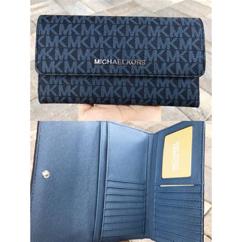 michael kors mens wallet blue|michael kors oversized wallet.